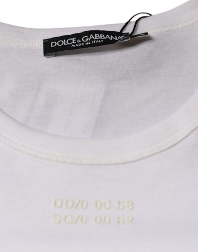 Dolce &amp; Gabbana Wit Katoenen T-shirt met Zakje en Korte Mouwen