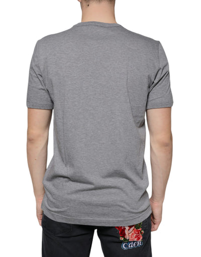 Dolce &amp; Gabbana grijs katoenen #DGFamily T-shirt met korte mouwen