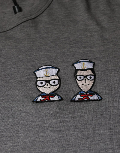 Dolce &amp; Gabbana grijs katoenen #DGFamily T-shirt met korte mouwen