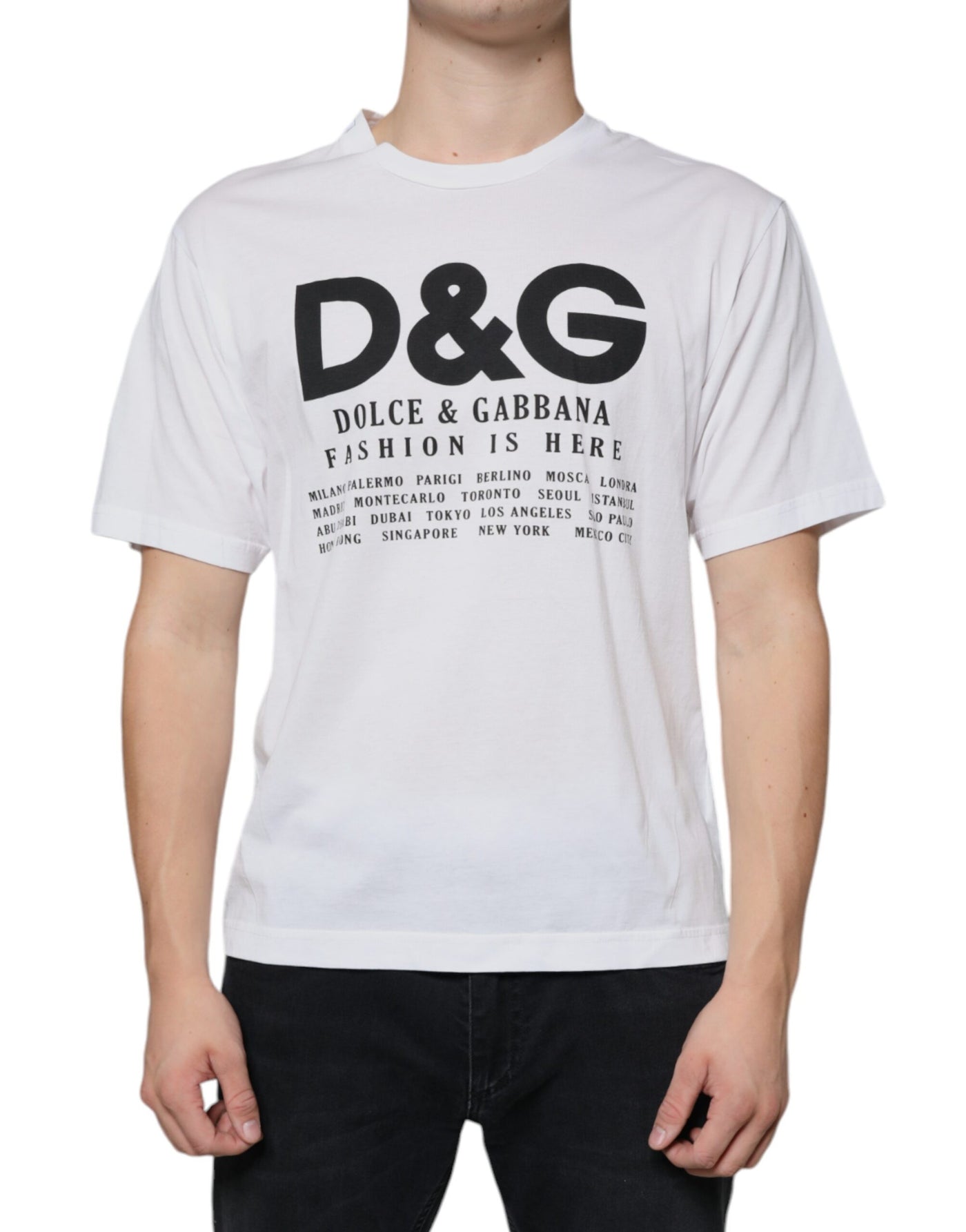 Dolce &amp; Gabbana wit katoenen DG-logoprint casual T-shirt