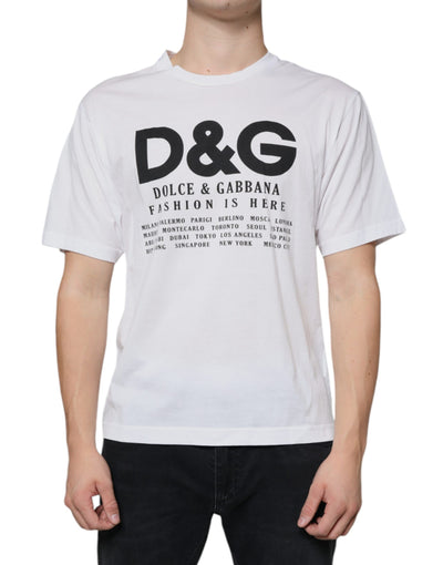 Dolce &amp; Gabbana wit katoenen DG-logoprint casual T-shirt