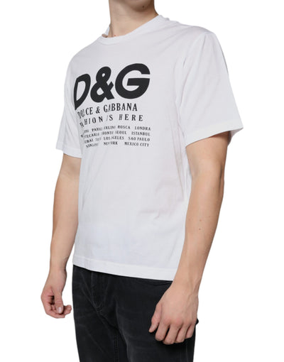 Dolce &amp; Gabbana wit katoenen DG-logoprint casual T-shirt