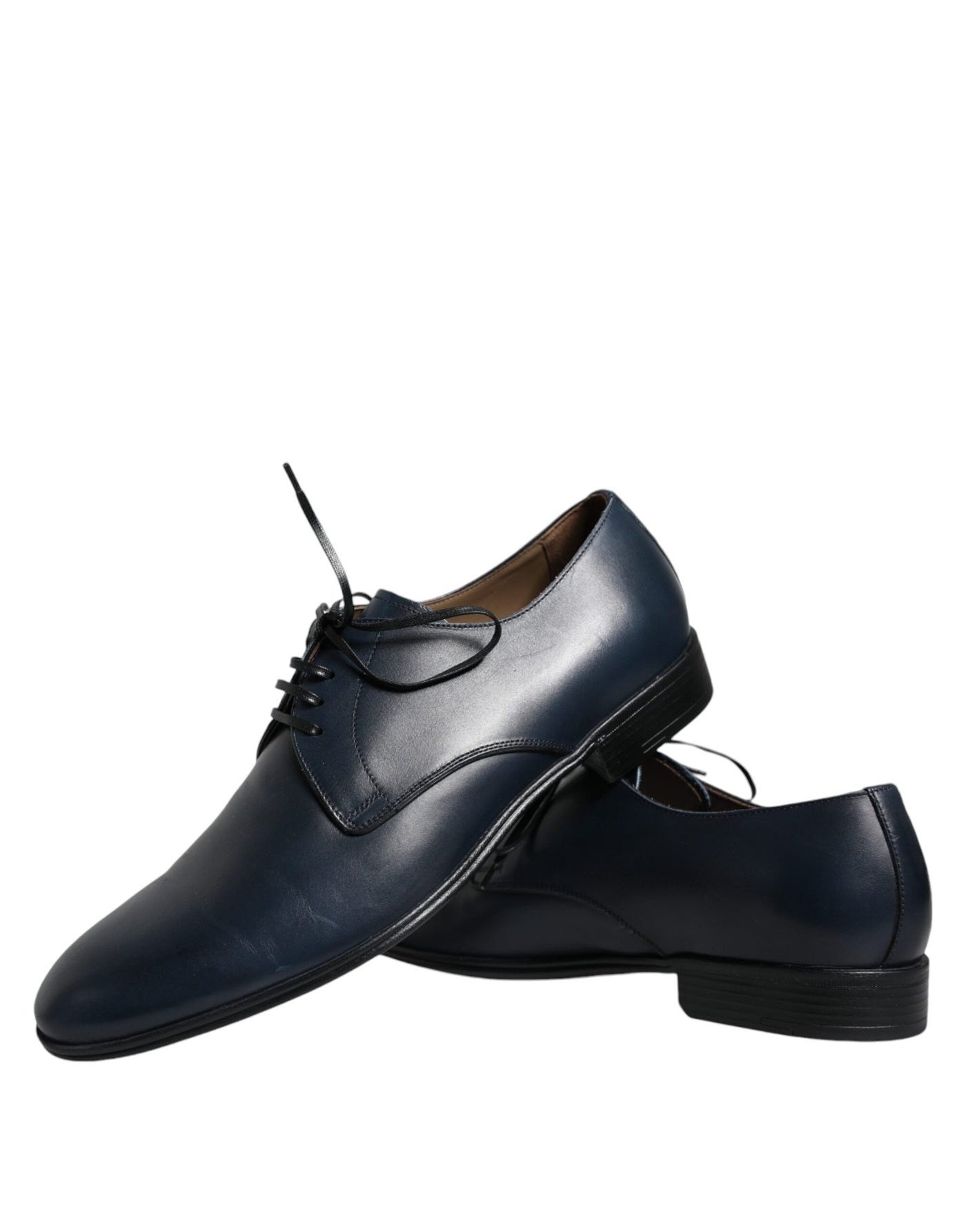 Dolce &amp; Gabbana marineblauwe leren derby-jurk formele schoenen