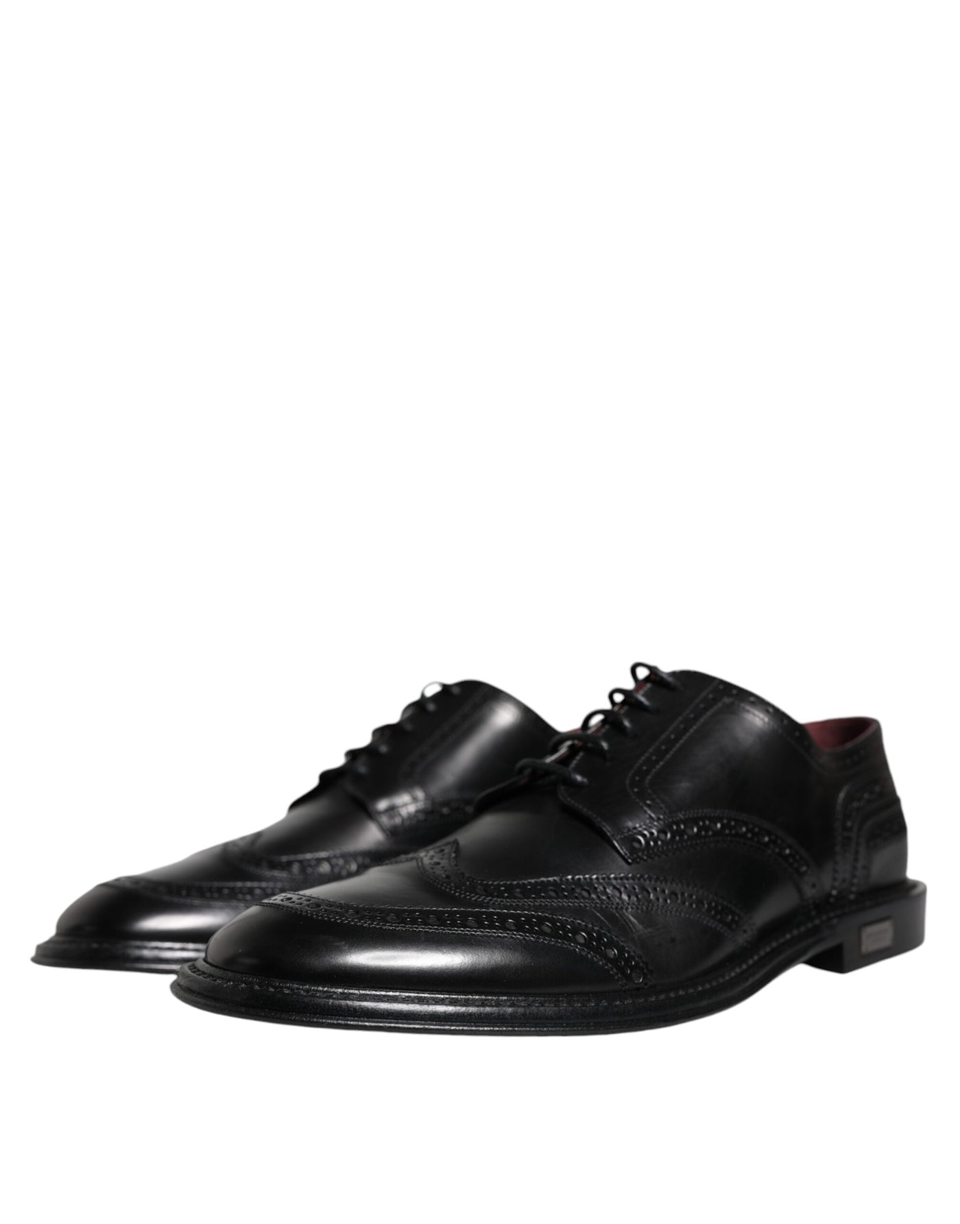 Dolce &amp; Gabbana Zwarte Leren Oxford Wingtip Formele Schoenen