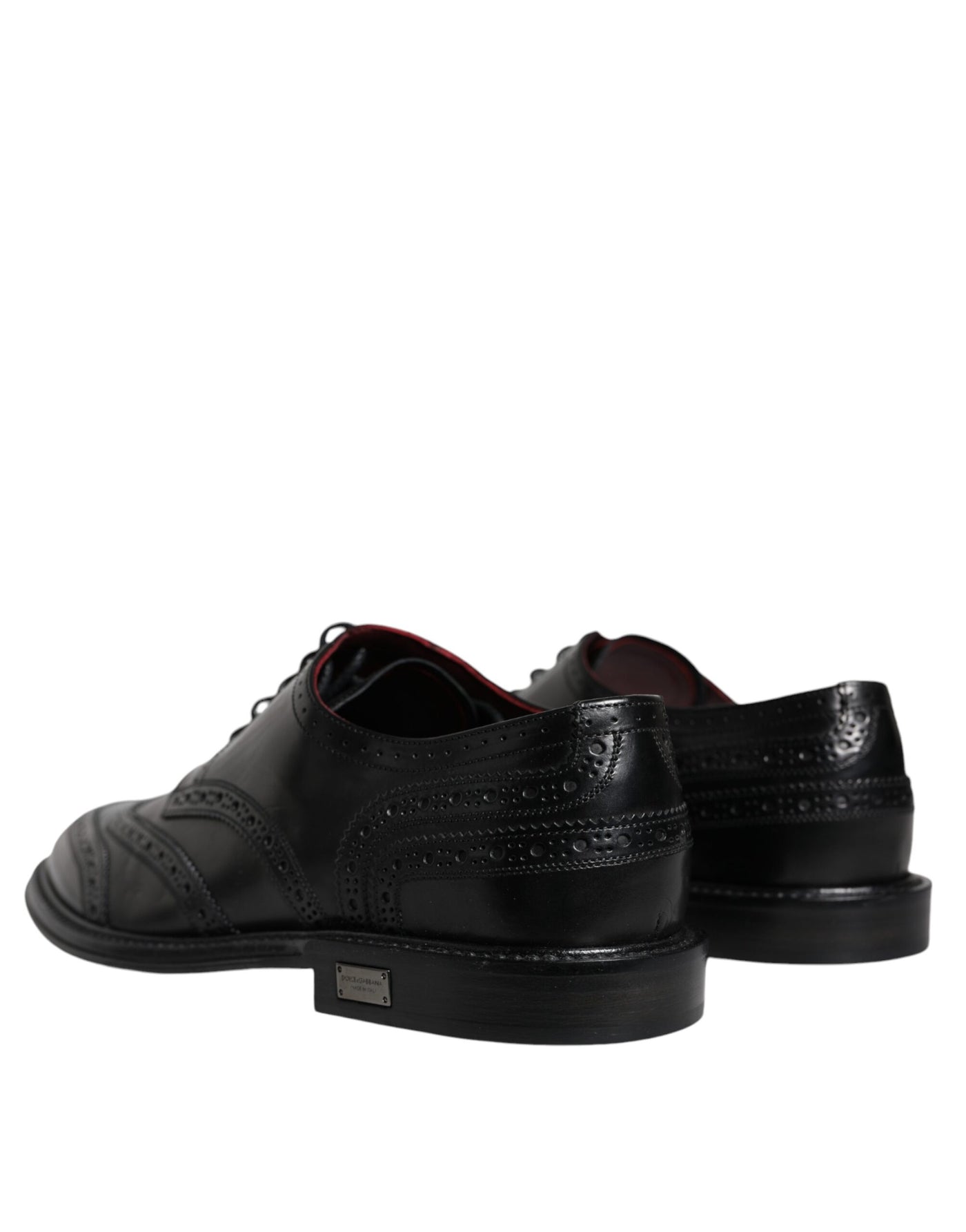 Dolce &amp; Gabbana Zwarte Leren Oxford Wingtip Formele Schoenen