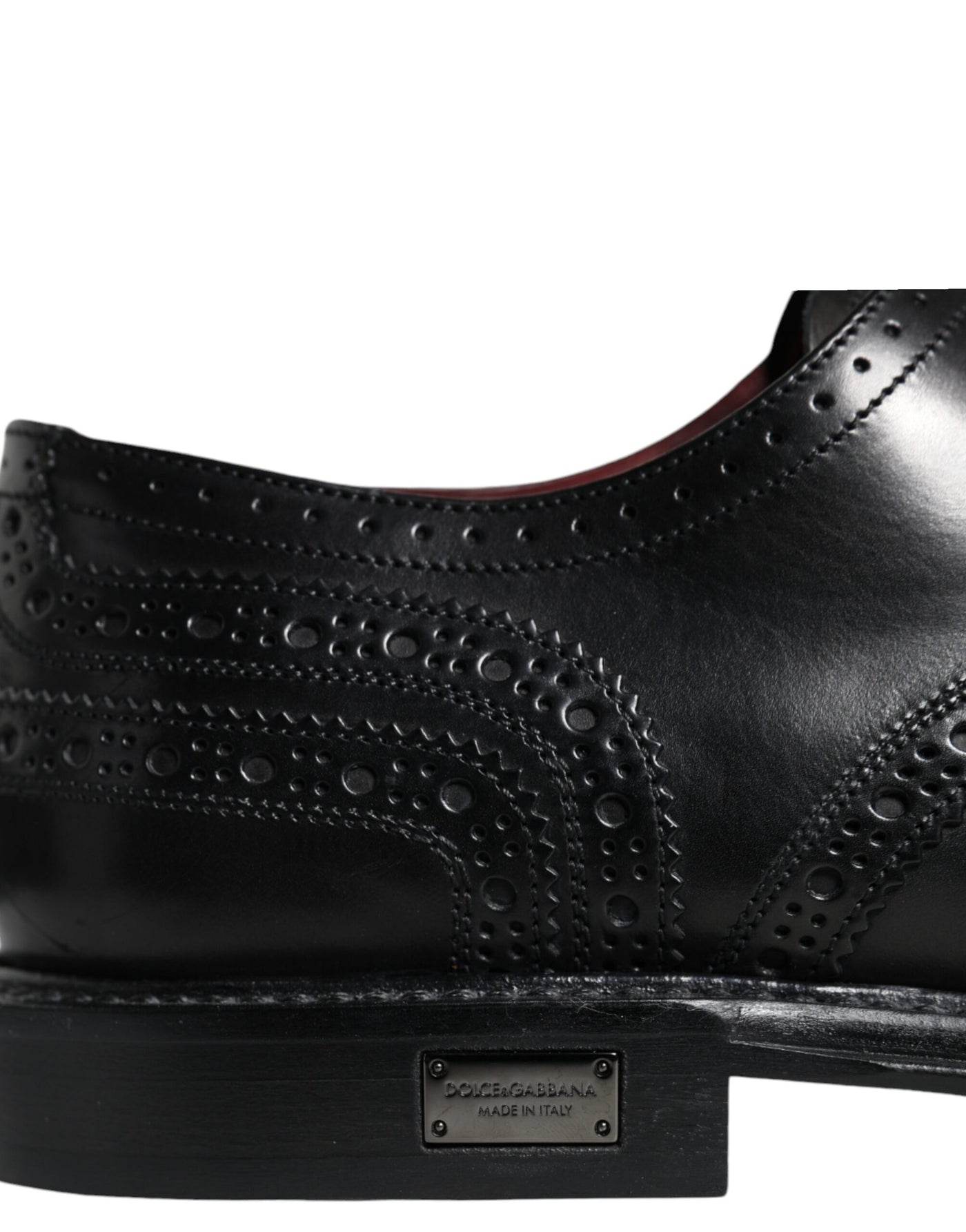 Dolce &amp; Gabbana Zwarte Leren Oxford Wingtip Formele Schoenen