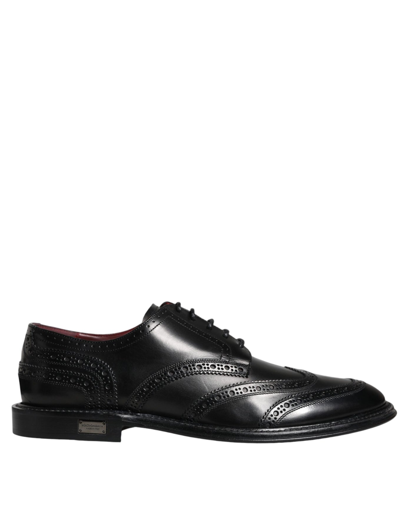 Dolce &amp; Gabbana Zwarte Leren Oxford Wingtip Formele Schoenen