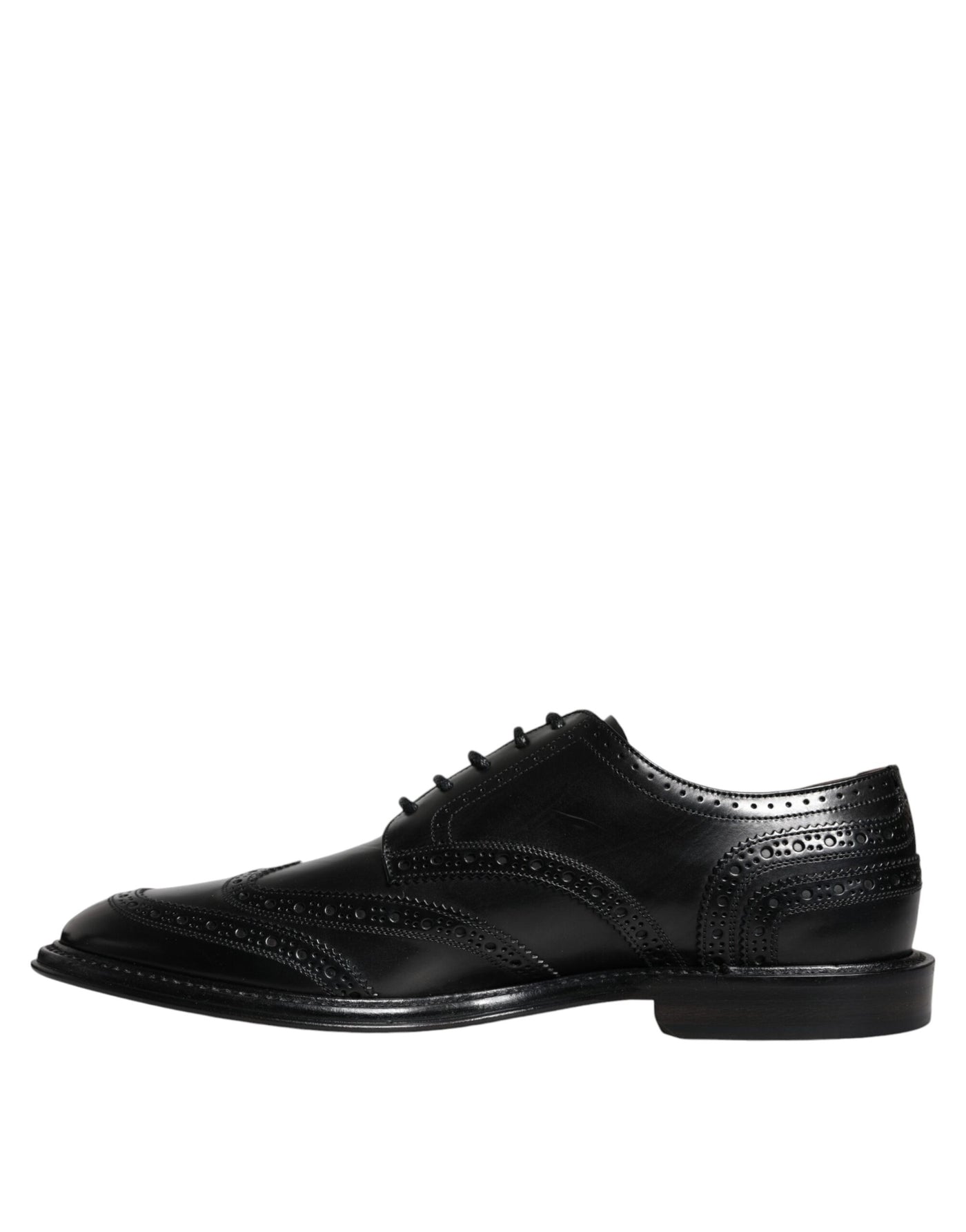 Dolce &amp; Gabbana Zwarte Leren Oxford Wingtip Formele Schoenen