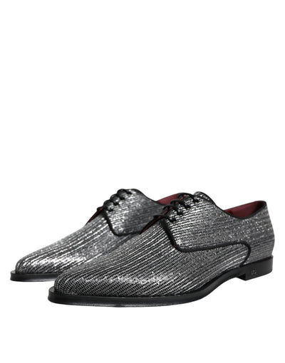 Dolce &amp; Gabbana Zilveren Polyurethaan Derby Formele Schoenen