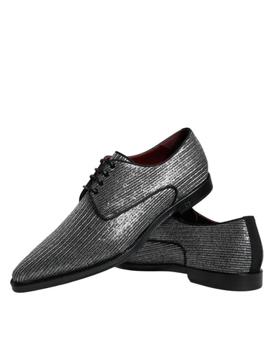 Dolce &amp; Gabbana Zilveren Polyurethaan Derby Formele Schoenen