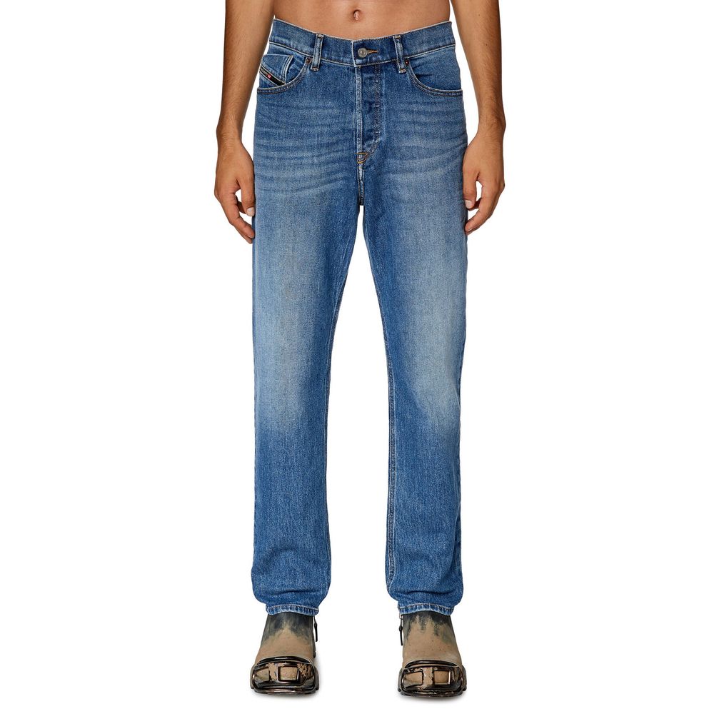 Dieselblauwe katoenen jeans en broek