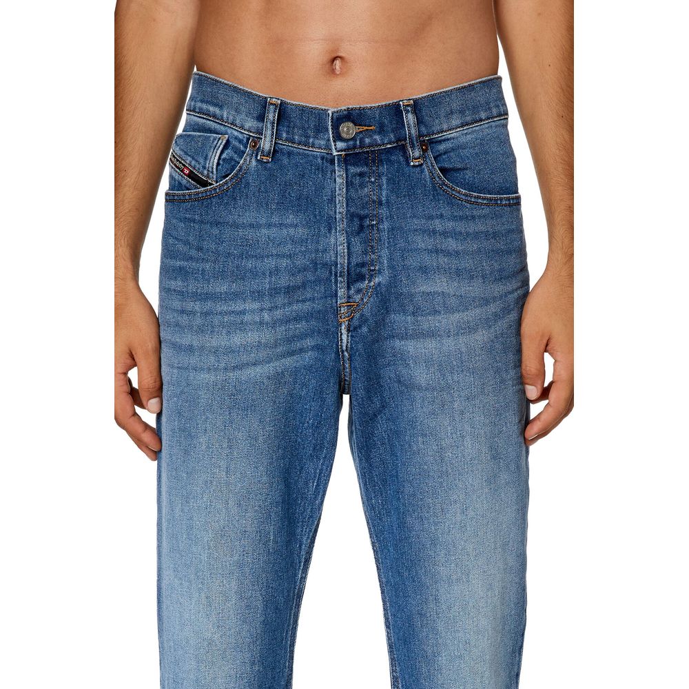 Dieselblauwe katoenen jeans en broek