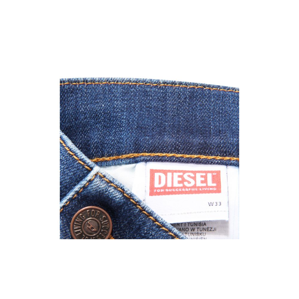 Dieselblauwe katoenen jeans en broek