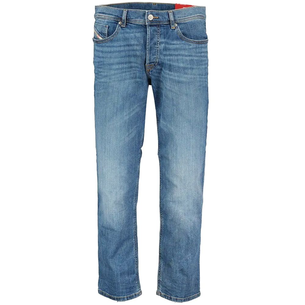 Dieselblauwe katoenen jeans en broek