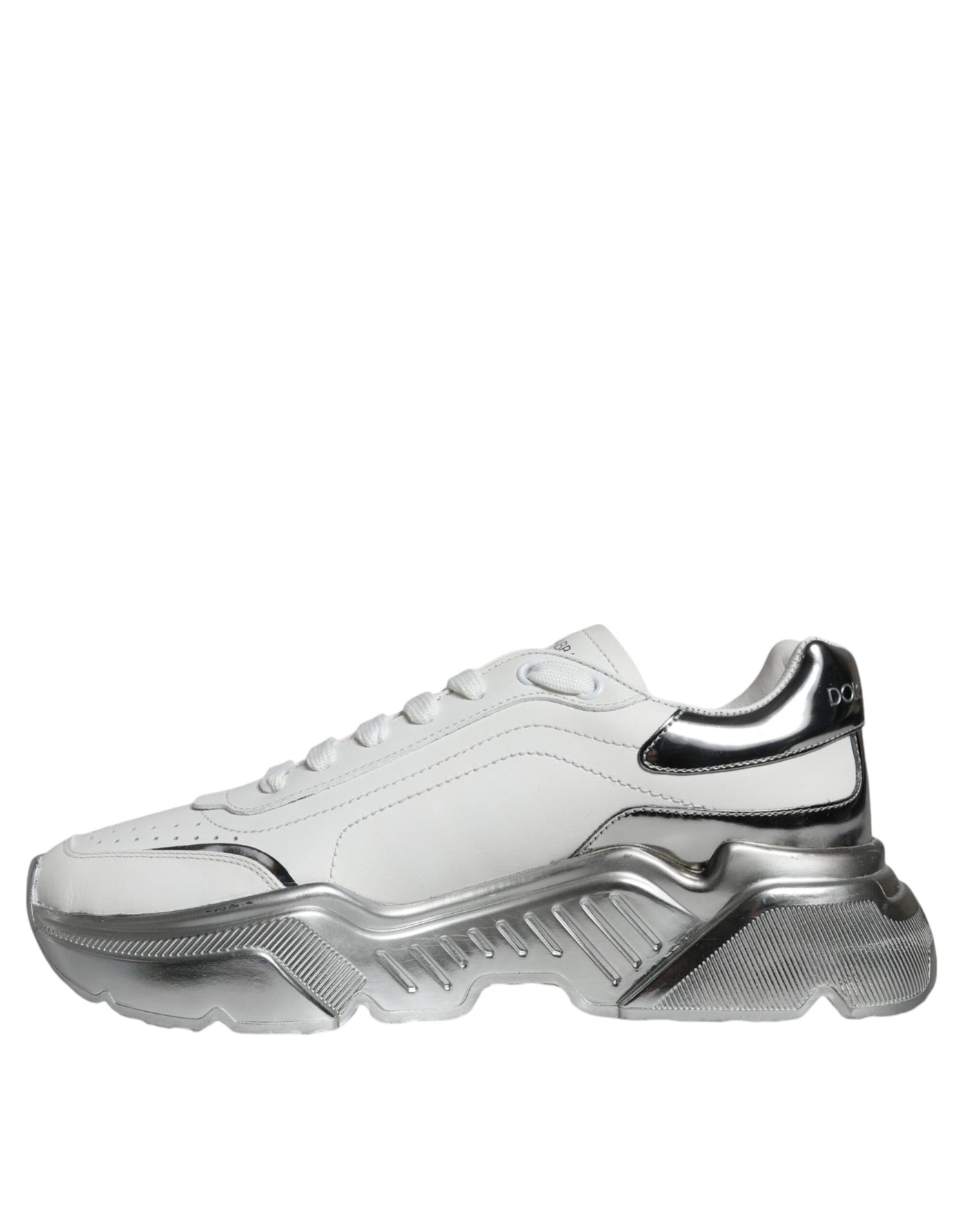 Dolce &amp; Gabbana Witte Zilveren Daymaster Lage Sneakers Schoenen