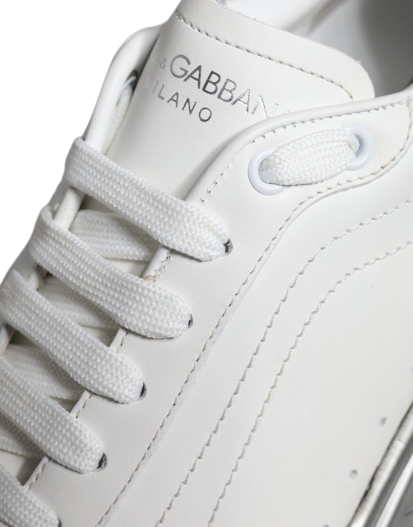Dolce &amp; Gabbana Witte Zilveren Daymaster Lage Sneakers Schoenen
