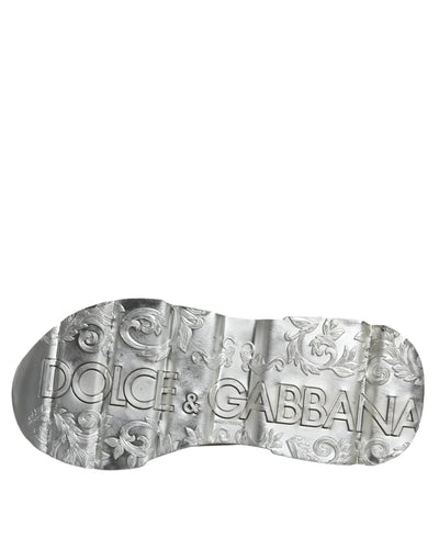 Dolce &amp; Gabbana Witte Zilveren Daymaster Lage Sneakers Schoenen