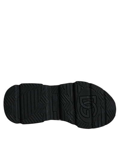 Dolce &amp; Gabbana Wit Zwart Logo Plaque Daymaster Sneakers Schoenen
