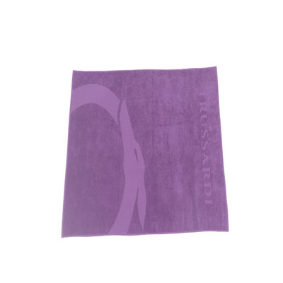 Trussardi Beachwear Paarse Katoenen Heren Zwemhanddoek