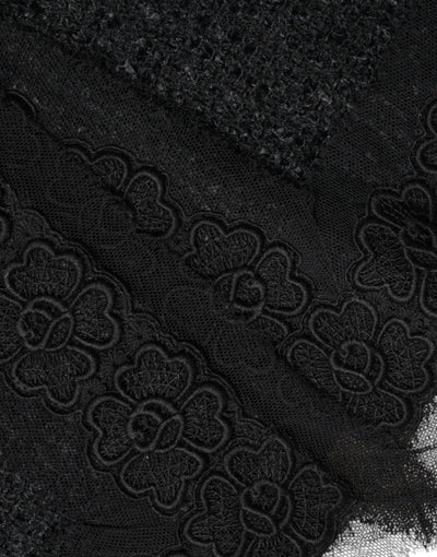 Dolce &amp; Gabbana zwarte midi-rok van maagdelijke wol