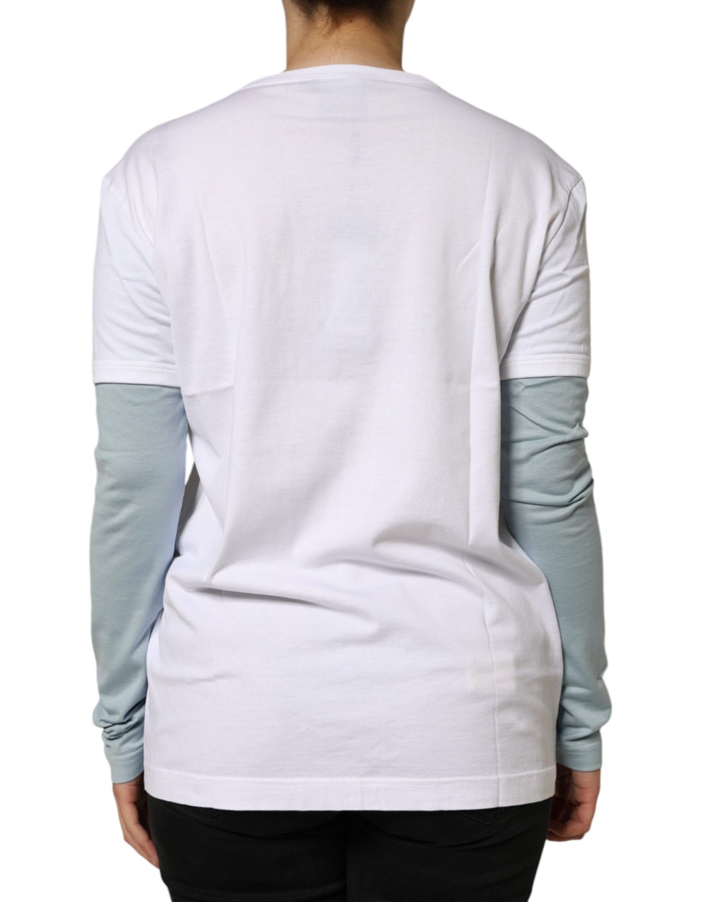 Dolce &amp; Gabbana Wit Katoenen T-shirt met Ronde Hals en Logoprint
