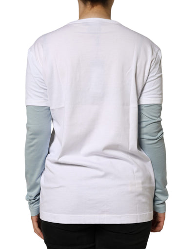 Dolce &amp; Gabbana Wit Katoenen T-shirt met Ronde Hals en Logoprint