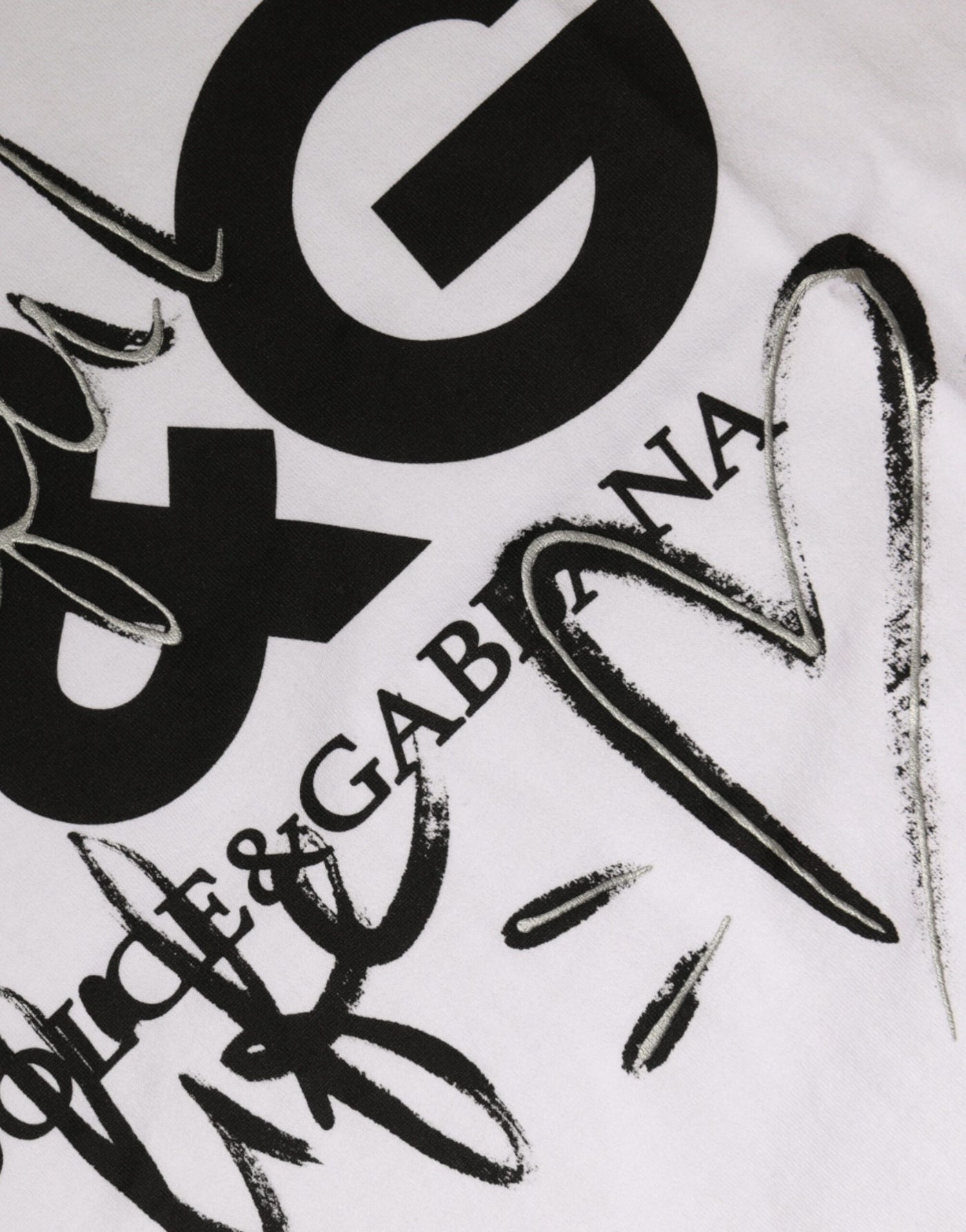 Dolce &amp; Gabbana Wit Katoenen T-shirt met Ronde Hals en Logoprint