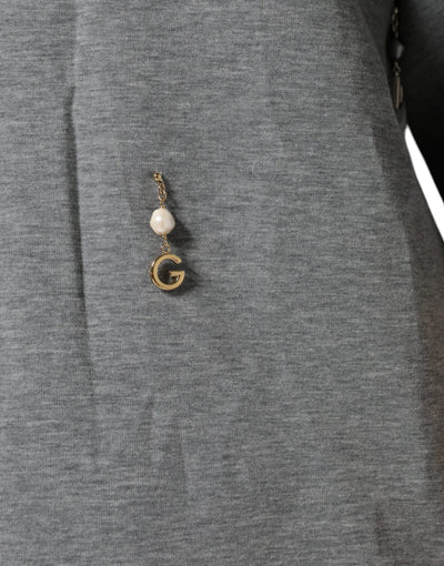 Dolce &amp; Gabbana grijs katoenen T-shirt met versieringen