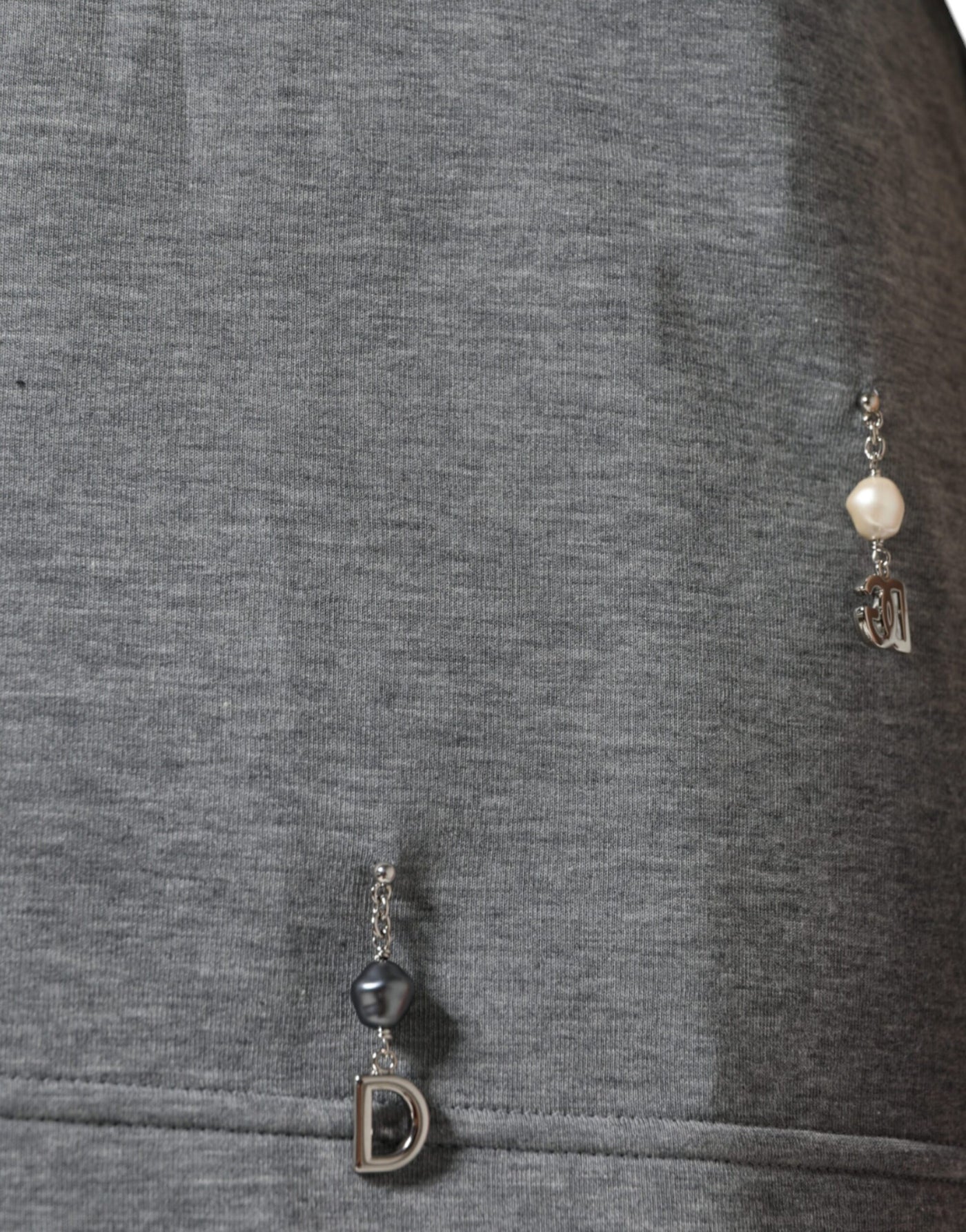 Dolce &amp; Gabbana grijs katoenen T-shirt met versieringen
