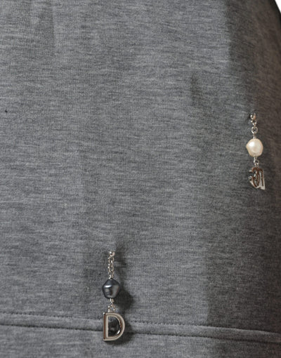 Dolce &amp; Gabbana grijs katoenen T-shirt met versieringen