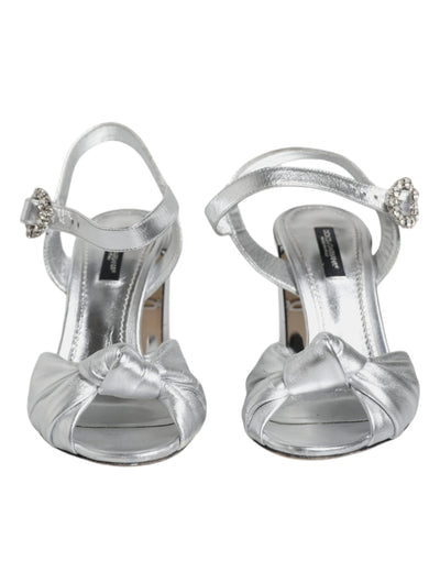 Dolce &amp; Gabbana Zilveren Spiegelhakken KEIRA Sandalen Schoenen