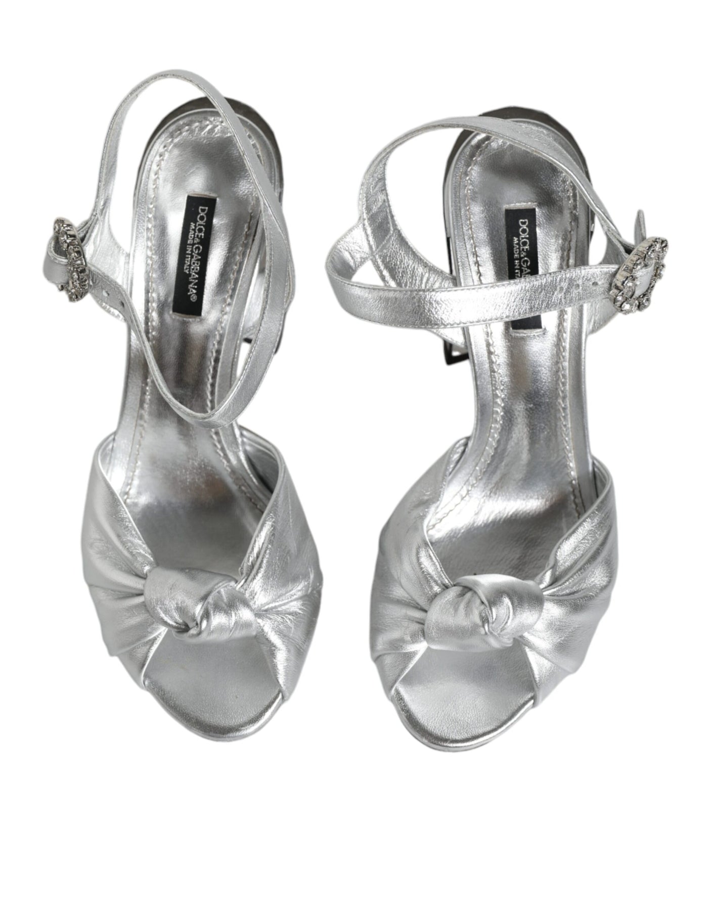 Dolce &amp; Gabbana Zilveren Spiegelhakken KEIRA Sandalen Schoenen