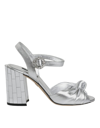 Dolce &amp; Gabbana Zilveren Spiegelhakken KEIRA Sandalen Schoenen