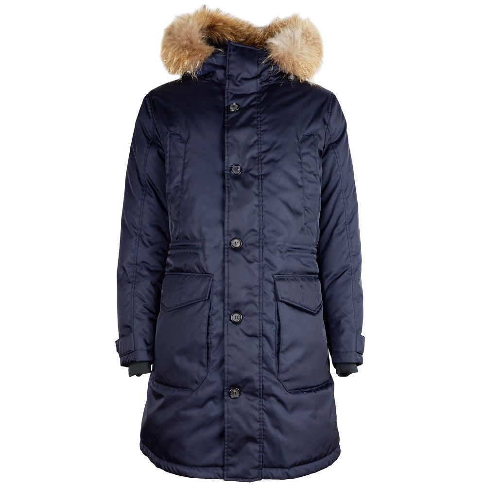 Ajouter une veste en nylon bleu pour homme