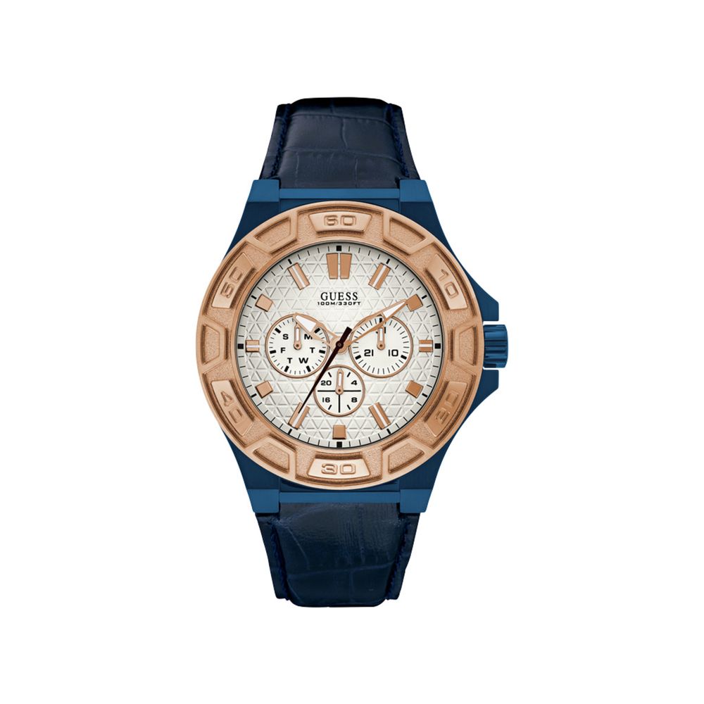 Montre Guess en cuir bleu