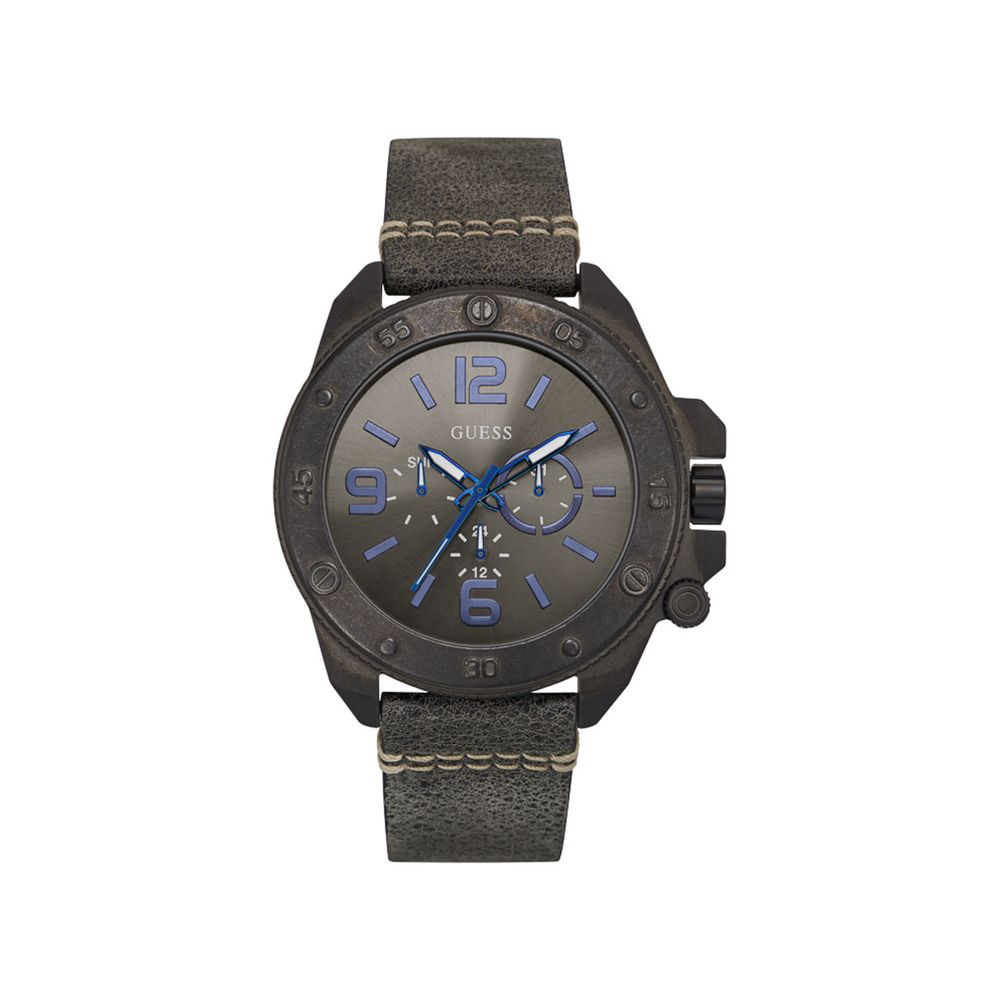 Montre Guess en cuir gris