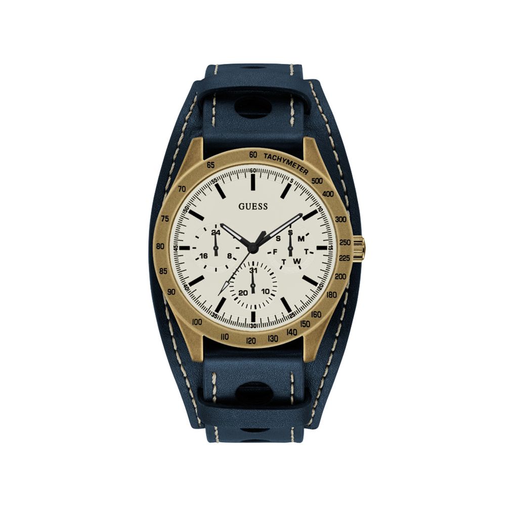 Montre Guess en cuir bleu