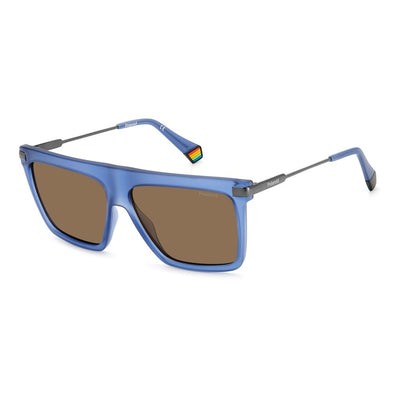 Lunettes de soleil Polaroid en plastique bleu