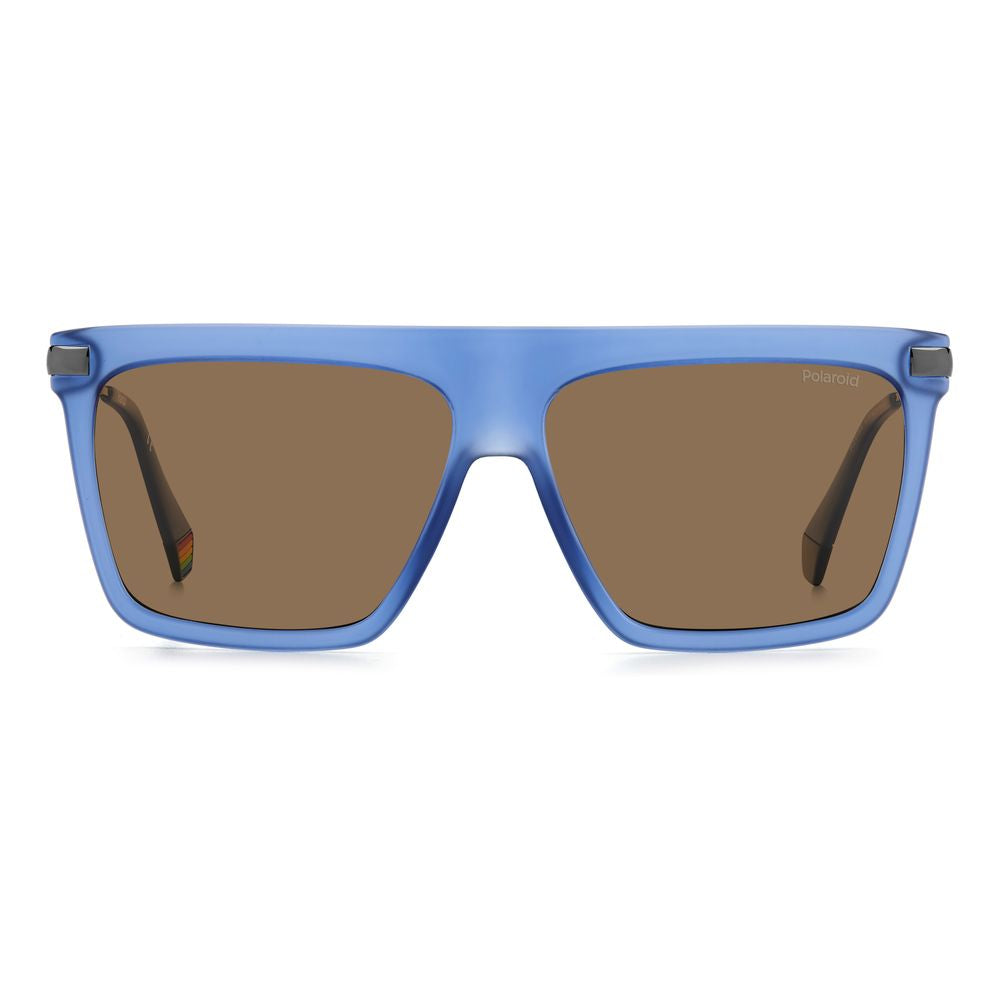 Lunettes de soleil Polaroid en plastique bleu