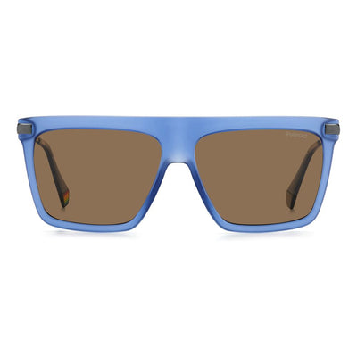 Lunettes de soleil Polaroid en plastique bleu
