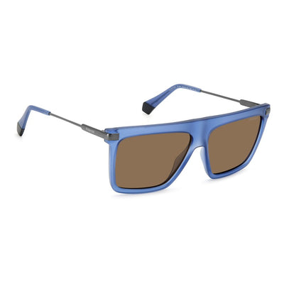 Lunettes de soleil Polaroid en plastique bleu
