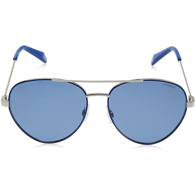 Lunettes de soleil Polaroid en métal bleu