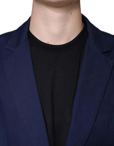 Blazer-manteau simple boutonnage bleu Dolce &amp; Gabbana