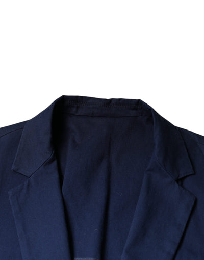 Blazer-manteau simple boutonnage bleu Dolce &amp; Gabbana