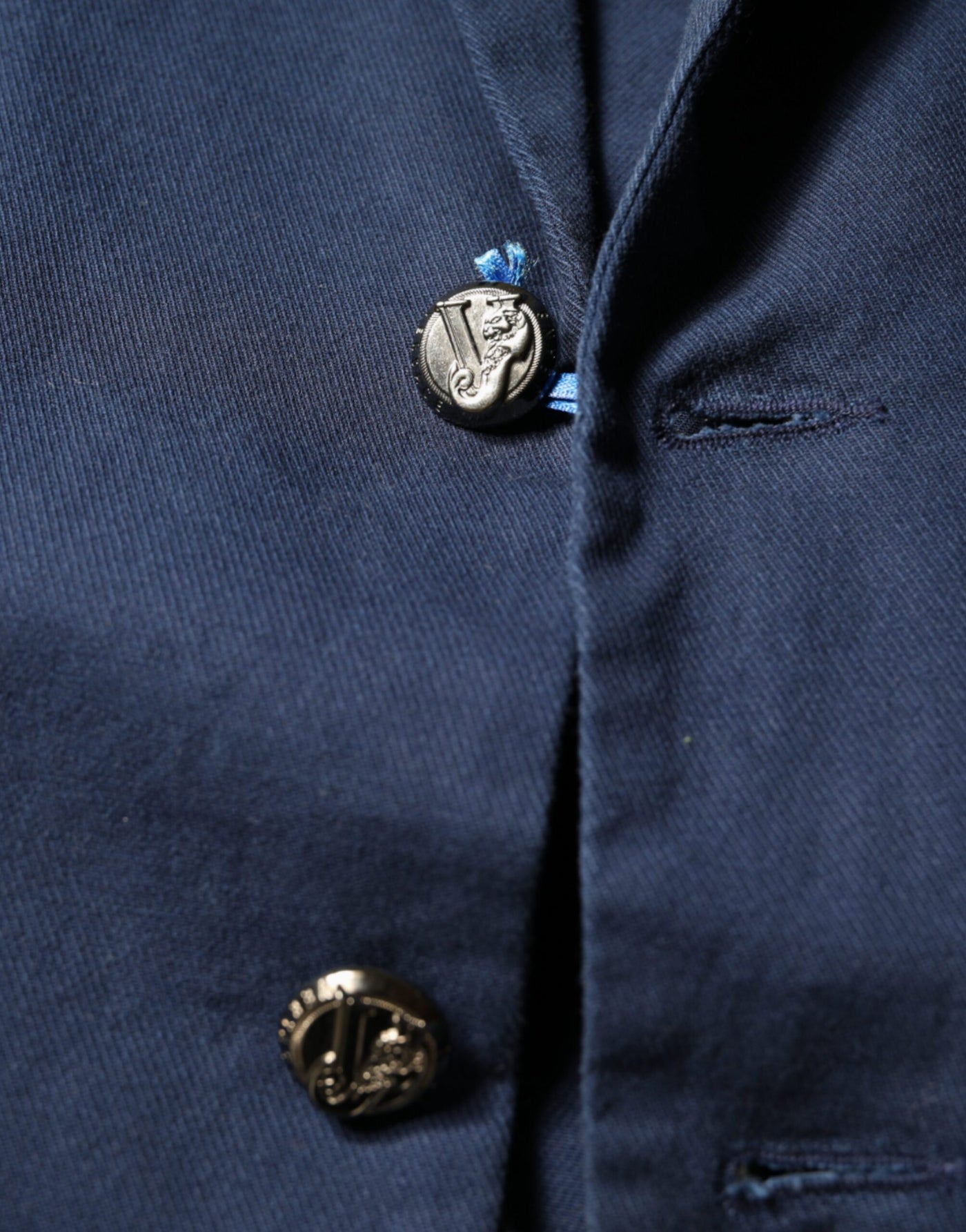 Blazer-manteau simple boutonnage bleu Dolce &amp; Gabbana