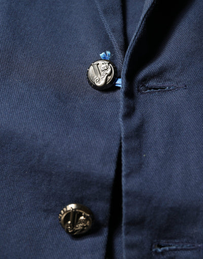 Blazer-manteau simple boutonnage bleu Dolce &amp; Gabbana