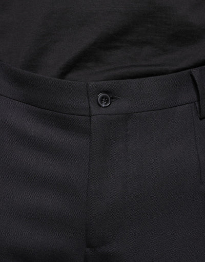 Dolce &amp; Gabbana Zwarte Wollen Skinny Jurk Formele Broek