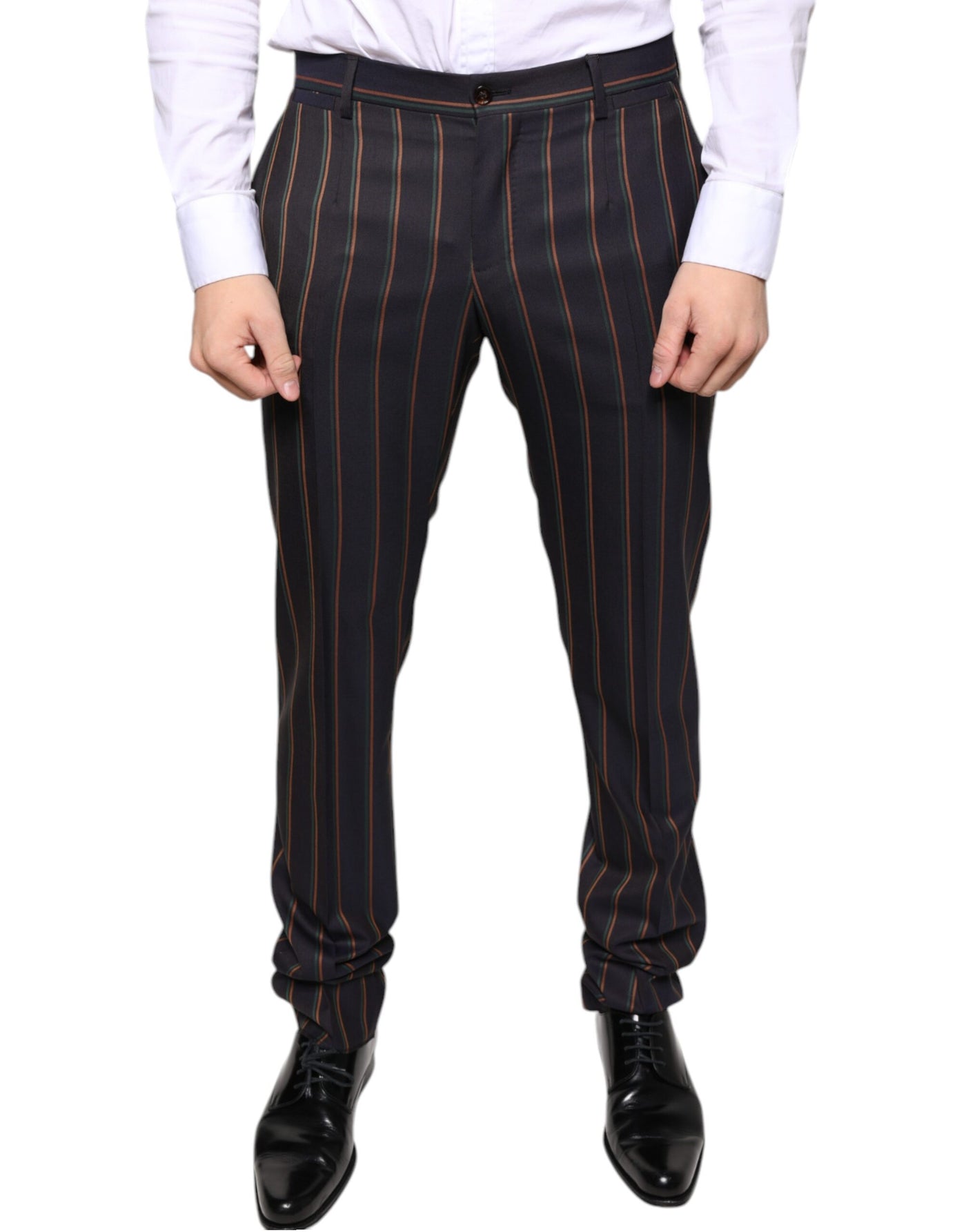Dolce &amp; Gabbana Bruine Strepen Skinny Heren Broek