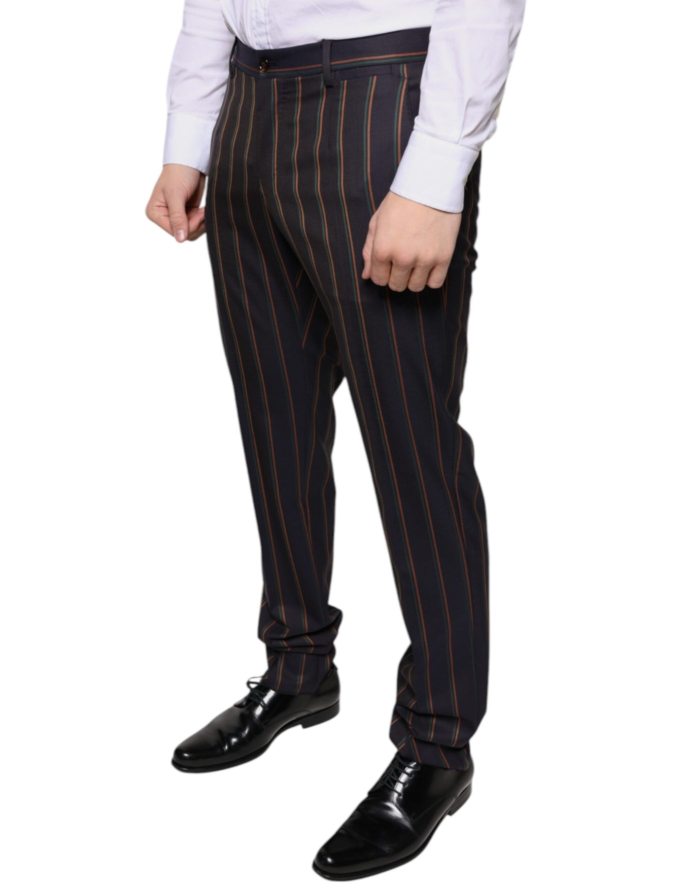 Dolce &amp; Gabbana Bruine Strepen Skinny Heren Broek