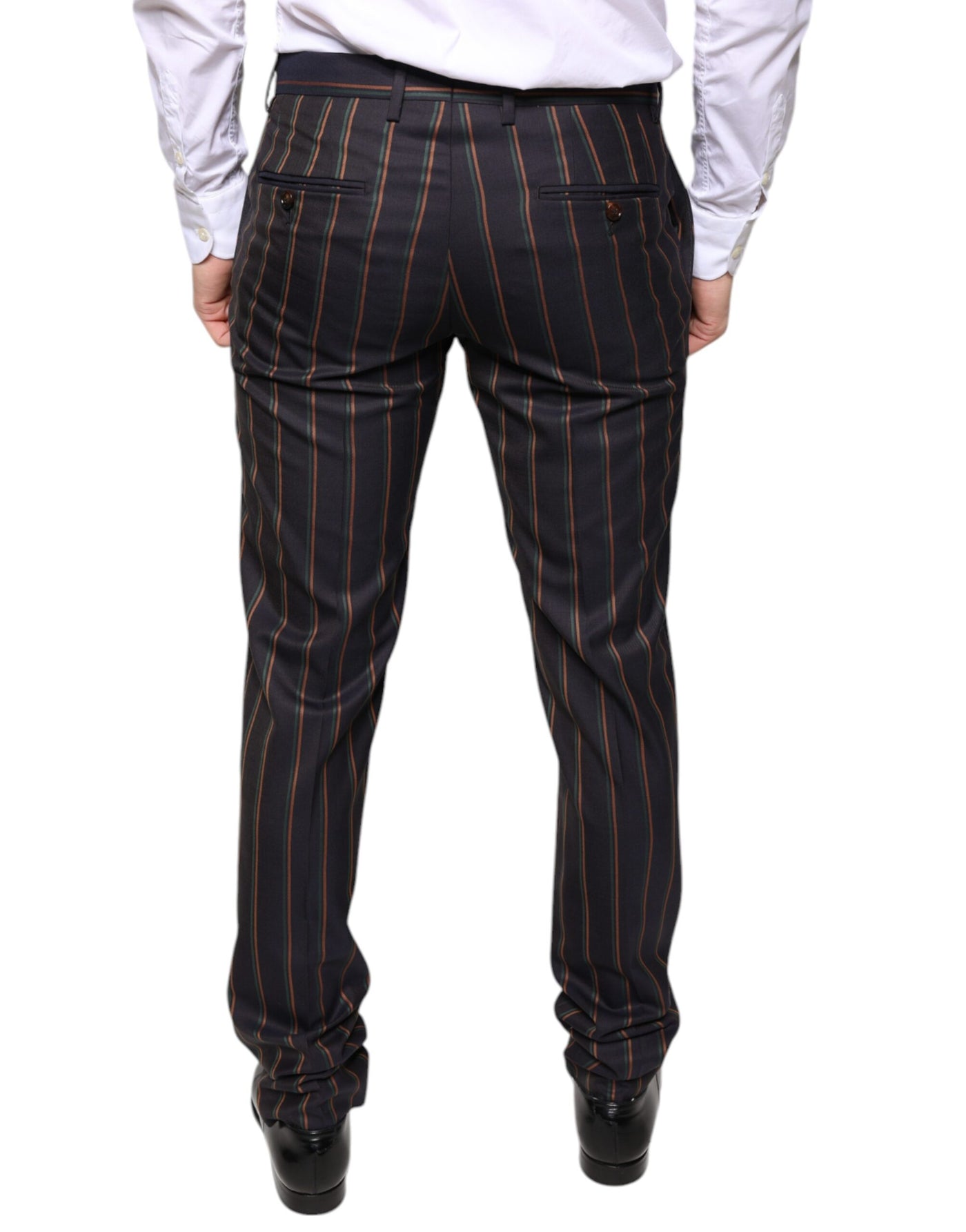 Dolce &amp; Gabbana Bruine Strepen Skinny Heren Broek